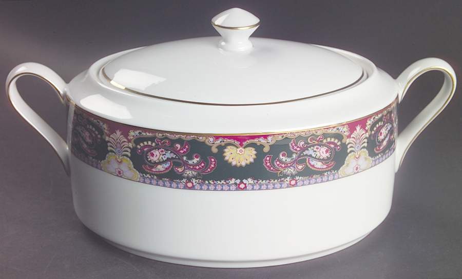 Royal Paisley Oval Covered Vegetable by Muirfield-1