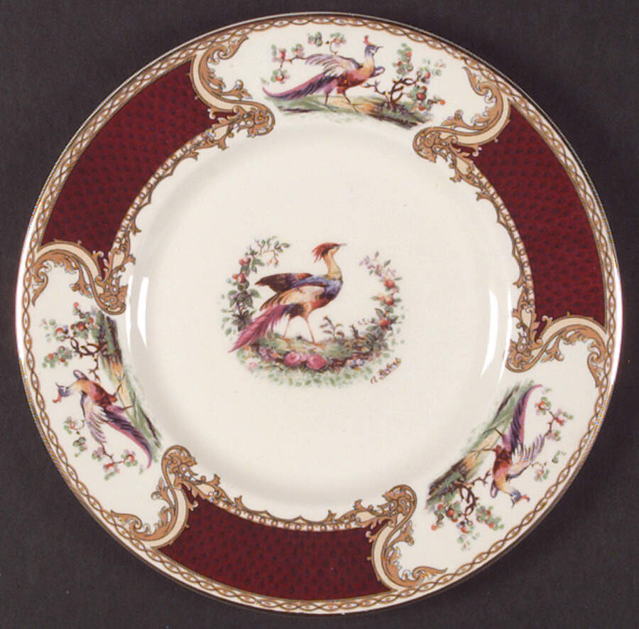 Chelsea Bird Red Large Dinner Plate by Myott Staffordshire-1