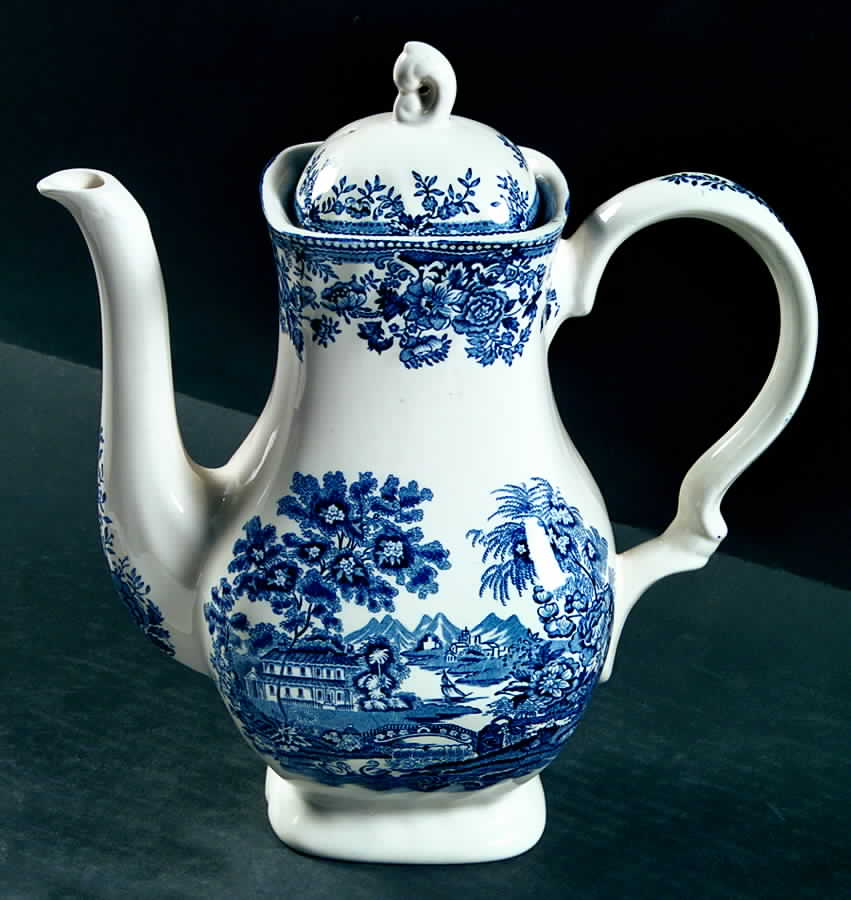 Tonquin Blue (Myott Backstamp) Coffee Pot & Lid by Myott Staffordshire-1