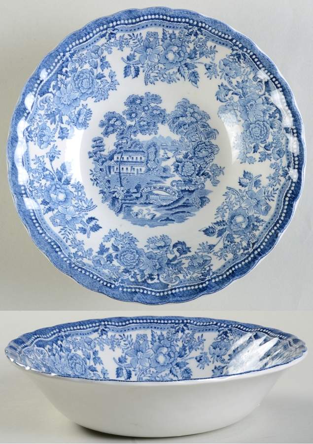 Tonquin Blue (Myott Backstamp) Coupe Cereal Bowl by Myott Staffordshire-1