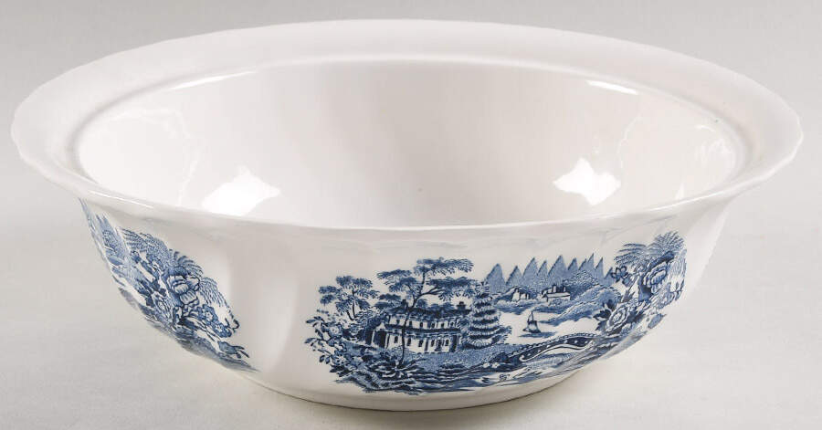 Tonquin Blue (Myott Meakin Backstamp) Round Vegetable No Lid by Myott Staffordshire-1