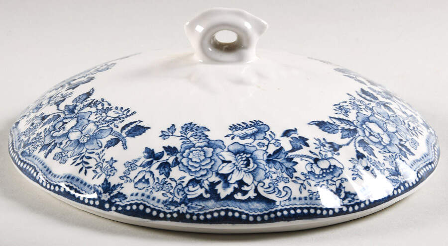 Tonquin Blue (Myott Meakin Backstamp) Lid for Round Vegetable by Myott Staffordshire-1
