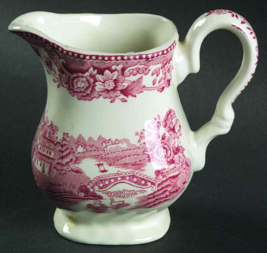 Tonquin Pink Red Creamer by Myott Staffordshire-1