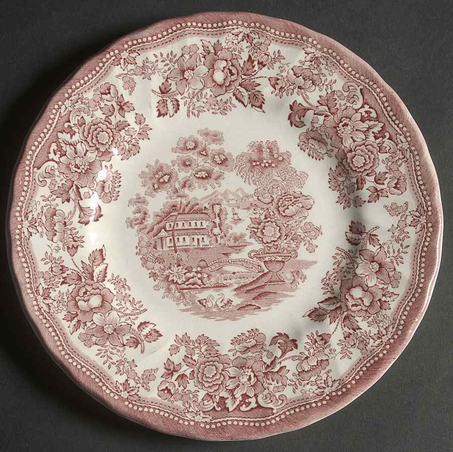 Tonquin Pink Red Salad Plate by Myott Staffordshire-1