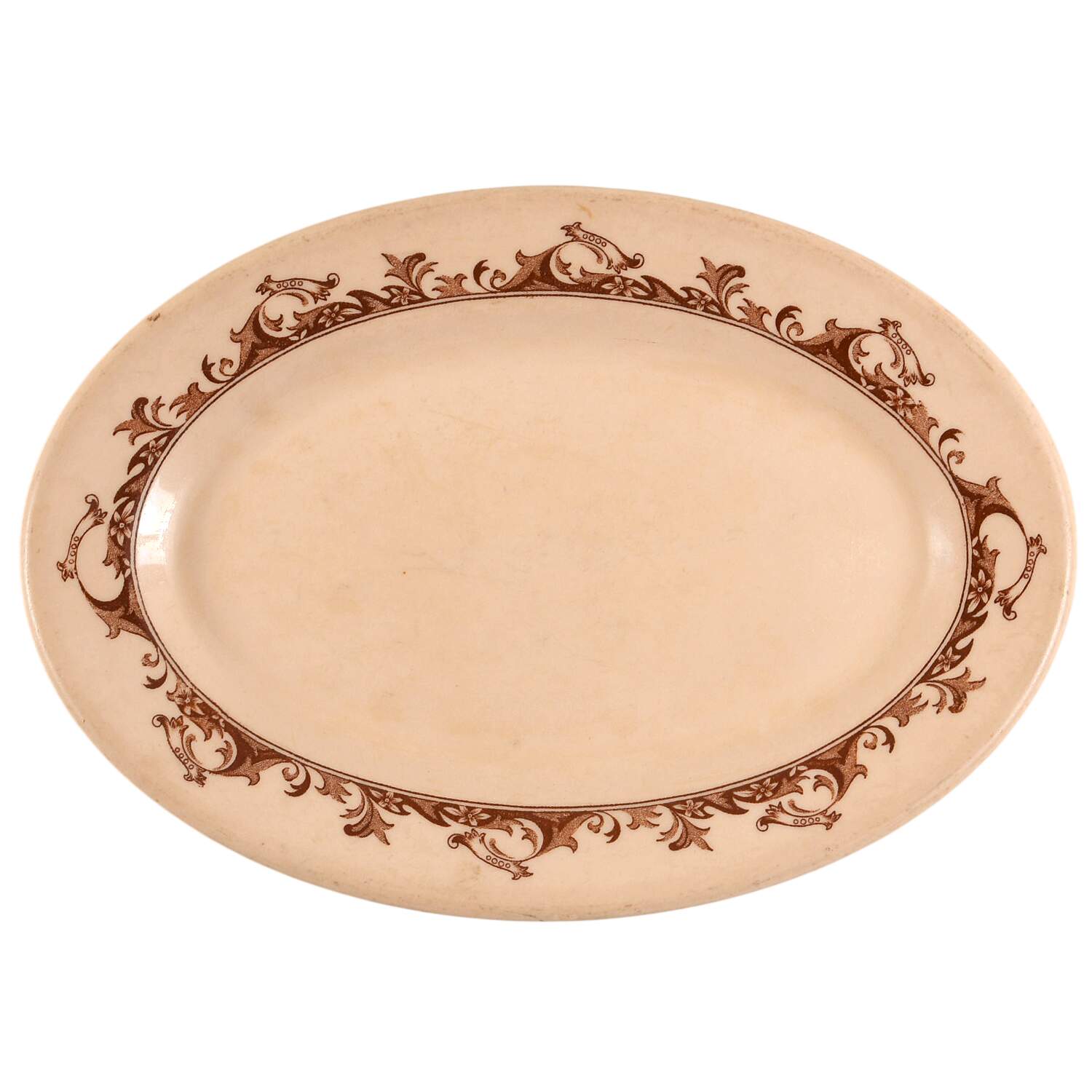 Curtis Brown 9" Oval Serving Platter by Mayer (American)-1