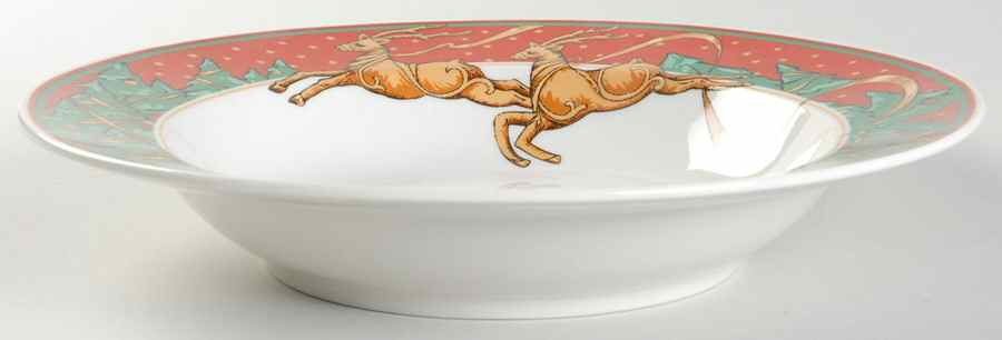 Christmas Fantasy Rim Soup Bowl by Misono-1