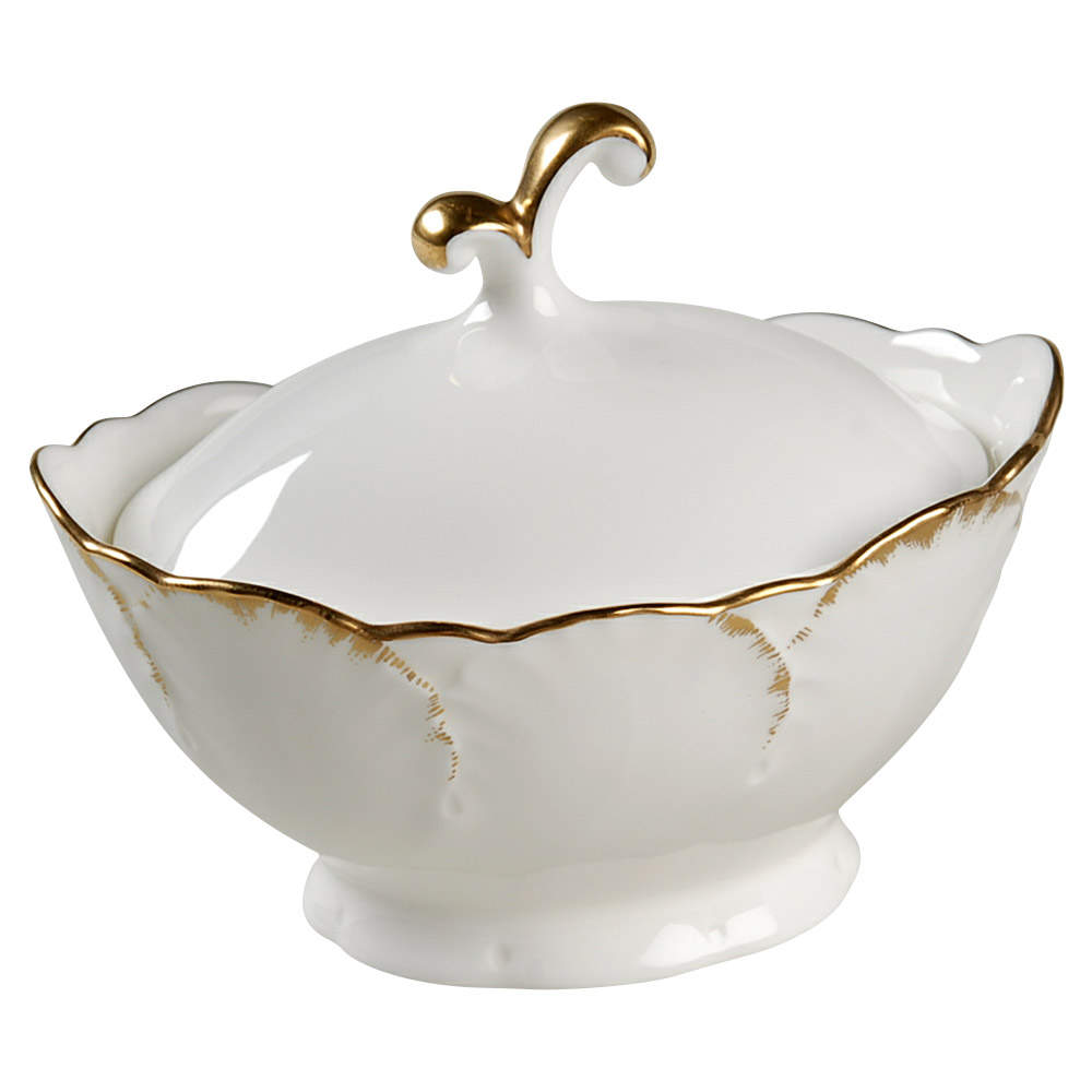Golden Flair Sugar Bowl & Lid by Mikasa-1