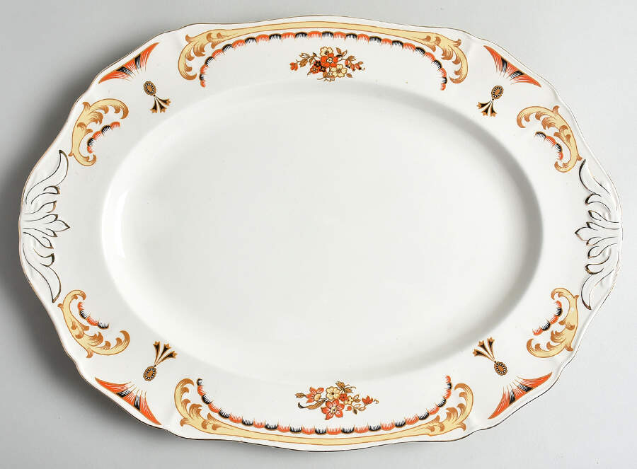 Foyers 16" Oval Serving Platter by Alfred Meakin-1