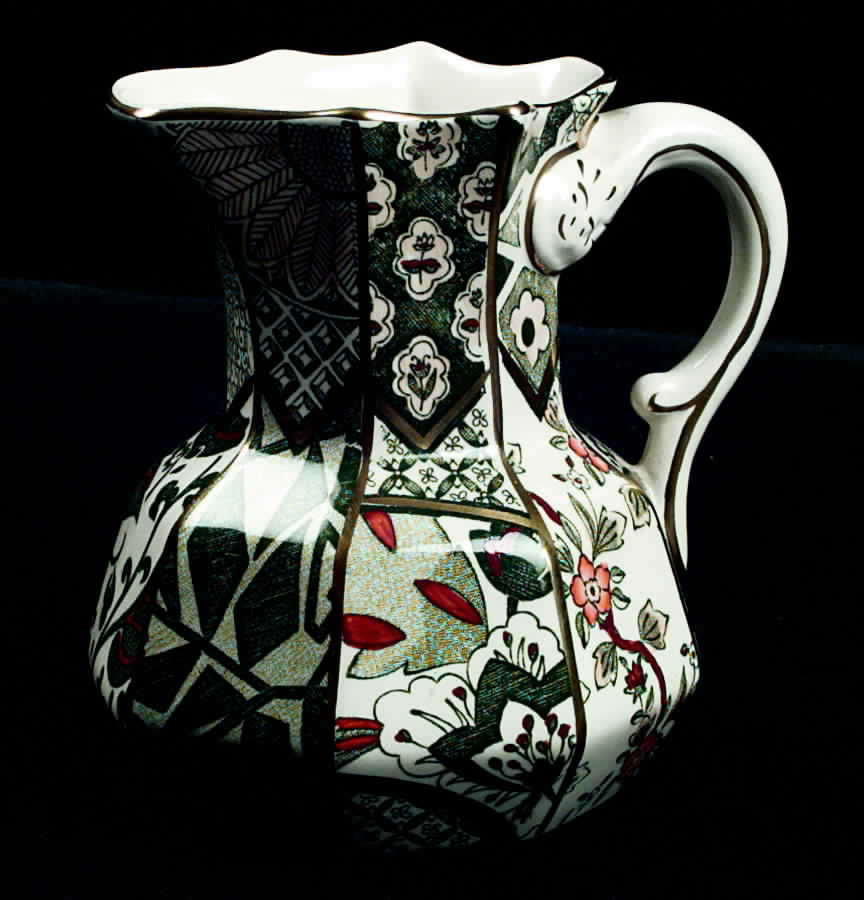 Applique Green Pitcher by Mason's-1