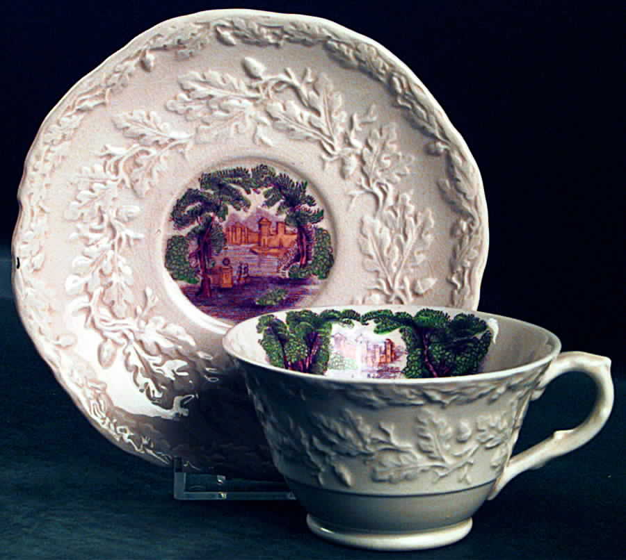 Amberley Oak Footed Cup & Saucer Set by Mason's-1