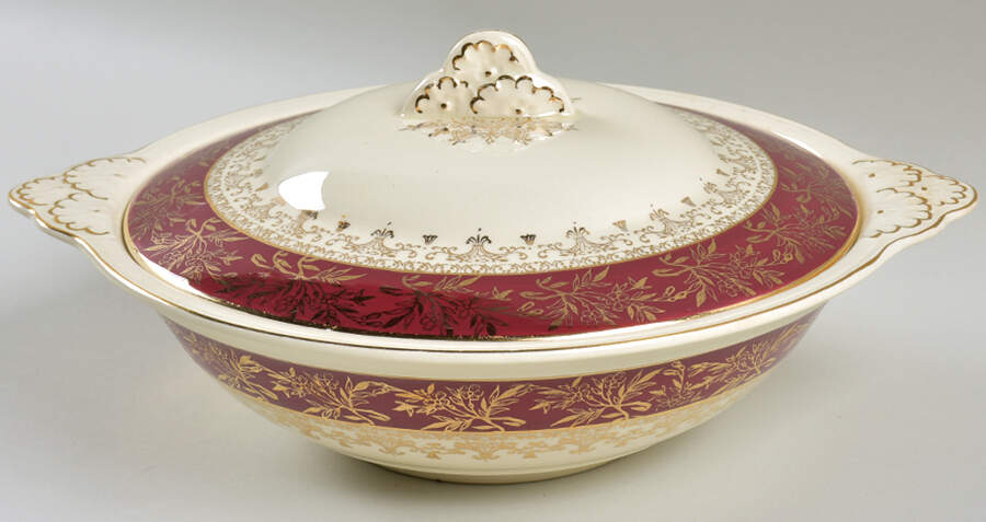 Golden Court Round Covered Vegetable by J & G Meakin-1