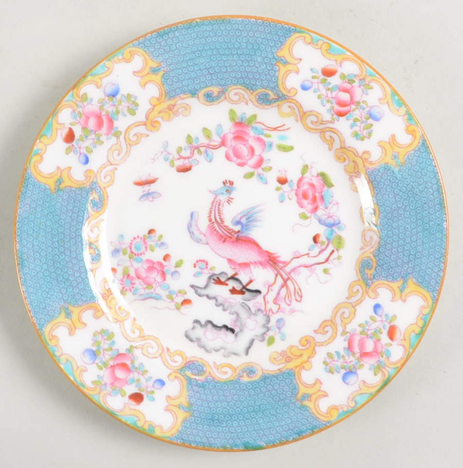 Cockatrice Turquoise (smooth) Bread & Butter Plate by Minton-1