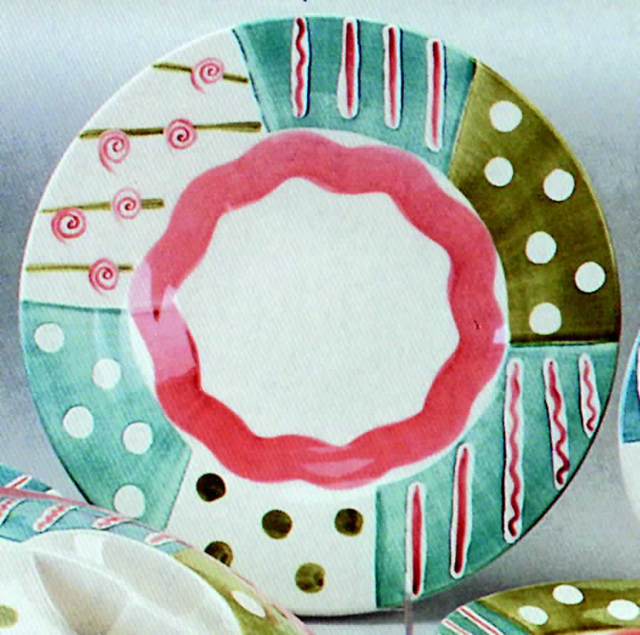 Picnic Jade Raspberry Service Plate (Charger) by Mallory-California-1