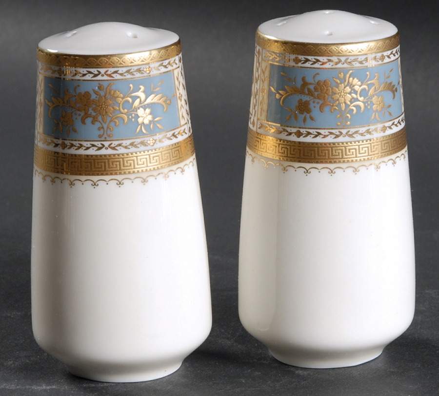 Pompadour Blue Salt & Pepper Set by Mikasa-1