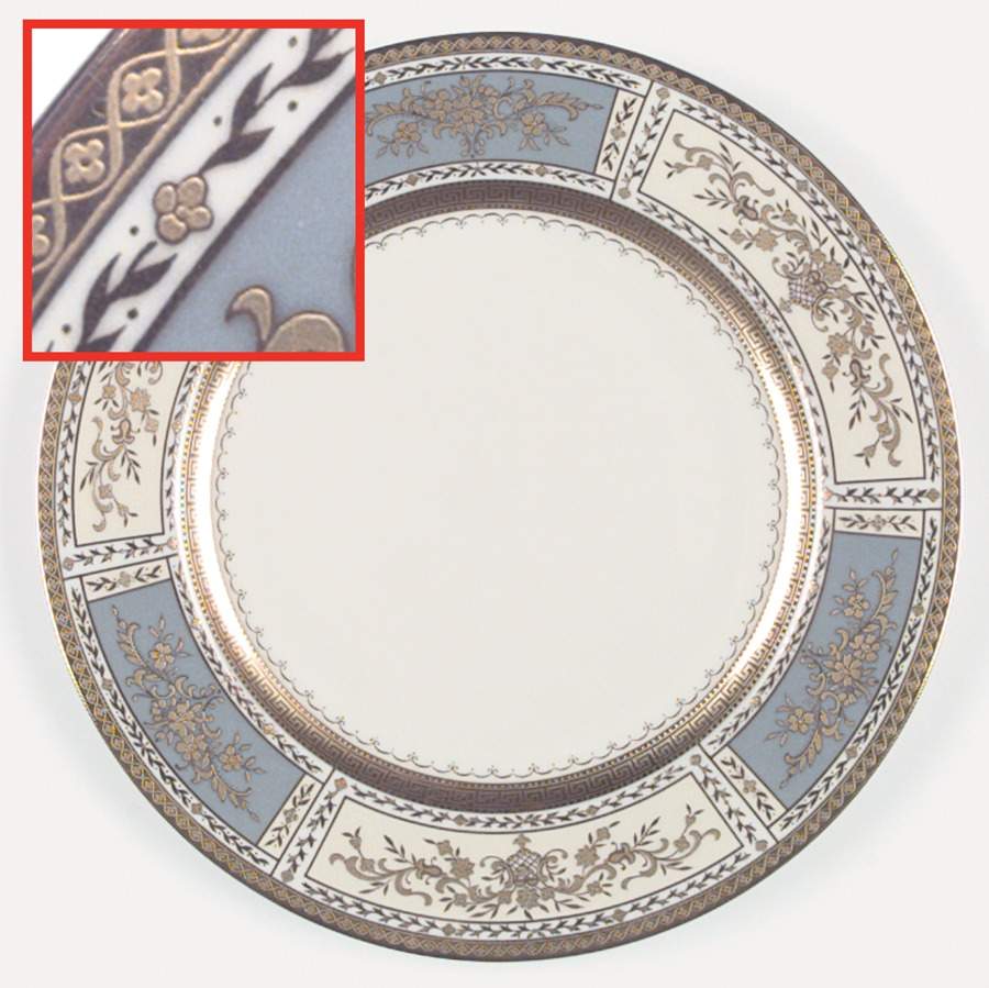 Pompadour Blue Dinner Plate by Mikasa-1