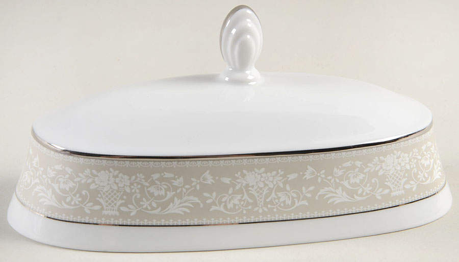 Bavarian Platinum Lid for 1/4 Lb Butter by Mikasa-1