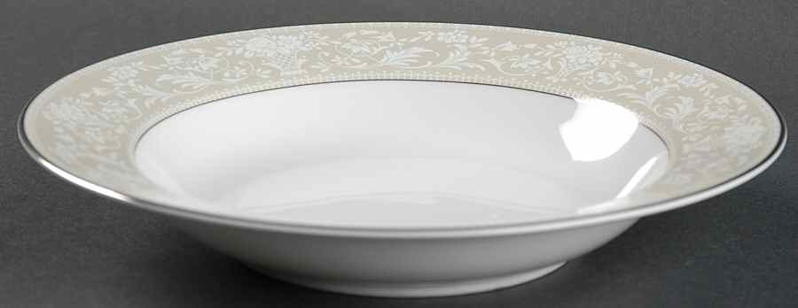 Bavarian Platinum Rim Soup Bowl by Mikasa-1