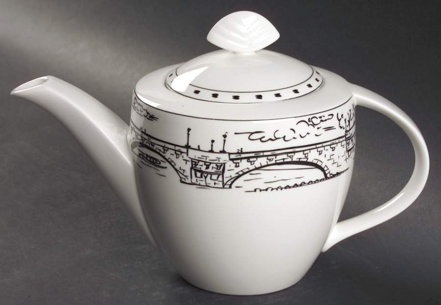 Parisian Scenes Teapot & Lid by Mikasa-1