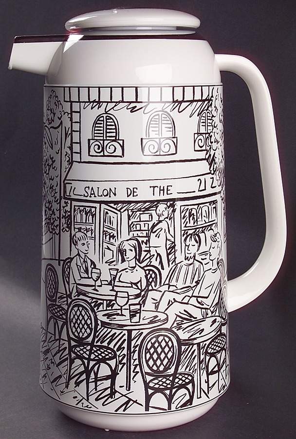 Parisian Scenes Plastic Thermos/Carafe & Lid by Mikasa-1