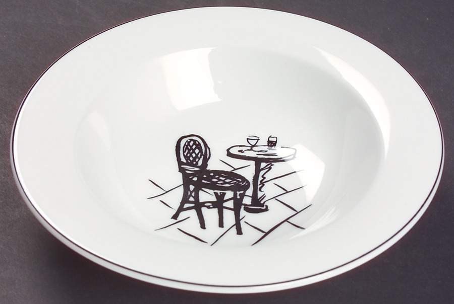 Parisian Scenes Rim Fruit/Dessert (Sauce) Bowl by Mikasa-1