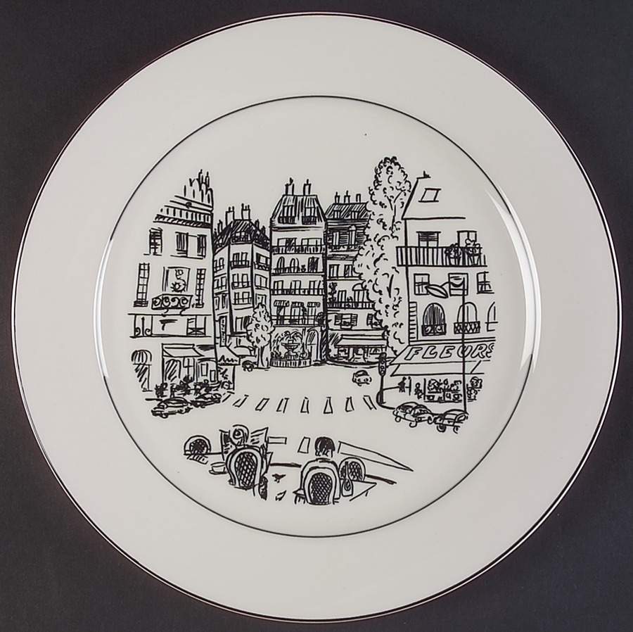 Parisian Scenes 12" Chop Plate (Round Platter) by Mikasa-1