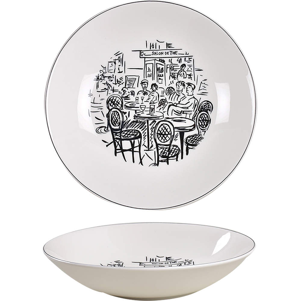 Parisian Scenes Coupe Soup Bowl by Mikasa-1