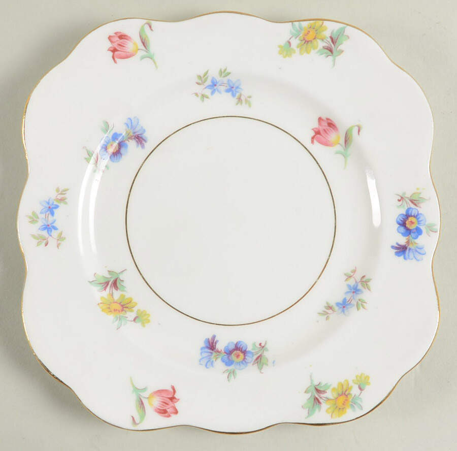 6045 Square Bread & Butter Plate by M & R (England)-1