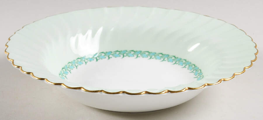 Lady Rodney (Green Rim) Rim Soup Bowl by Minton-1