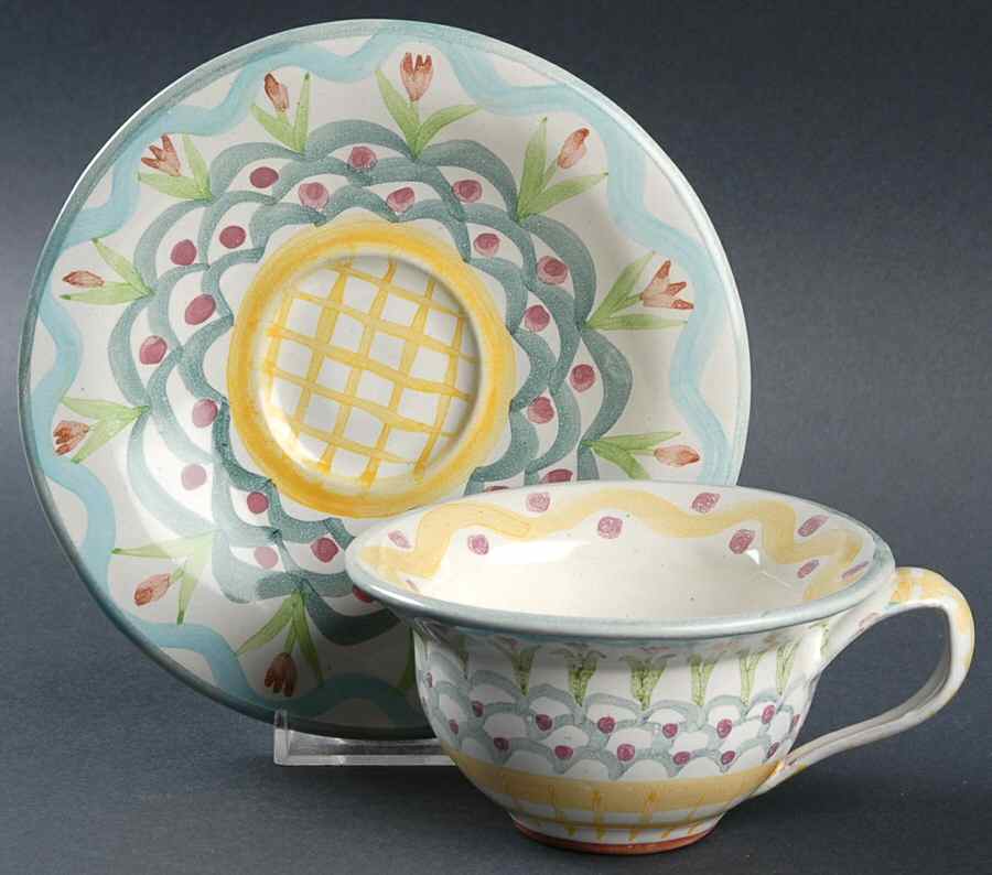King Ferry Flat Cup & Saucer Set by MacKenzie-Childs-1