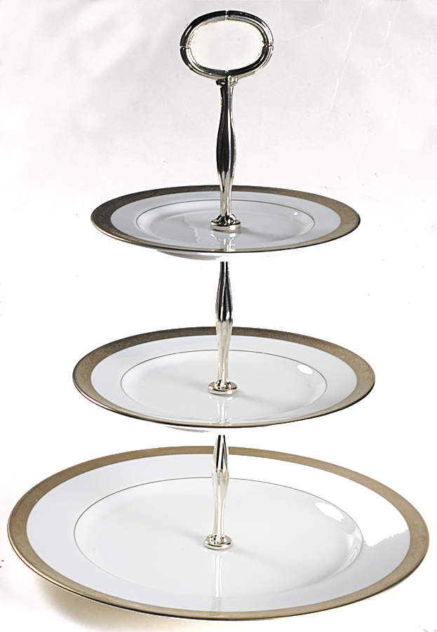 Crown Jewel 13 7/8"-14 1/4" 3-Tiered Serving Tray(DP,SP,BB) HC by Mikasa-1