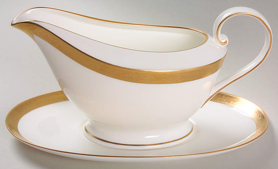 Crown Jewel Gravy Boat & Underplate by Mikasa-1
