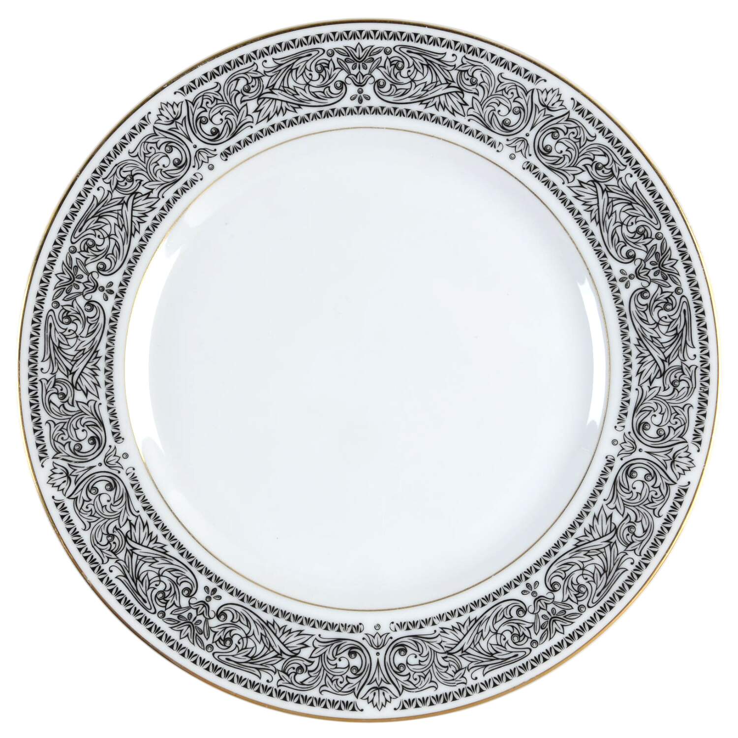 Black Salad Plate by Mikasa-1