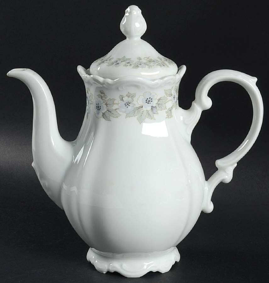 Bridal Veil Coffee Pot & Lid by Mitterteich-1