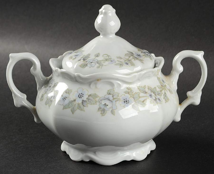 Bridal Veil Sugar Bowl & Lid by Mitterteich-1