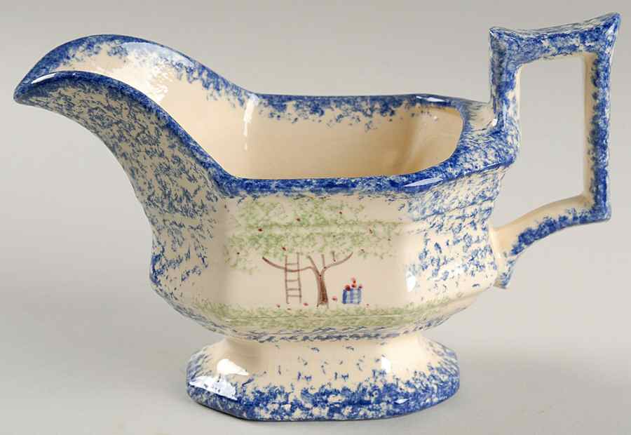 Molly's Cows Blue Gravy Boat by Molly Dallas-1