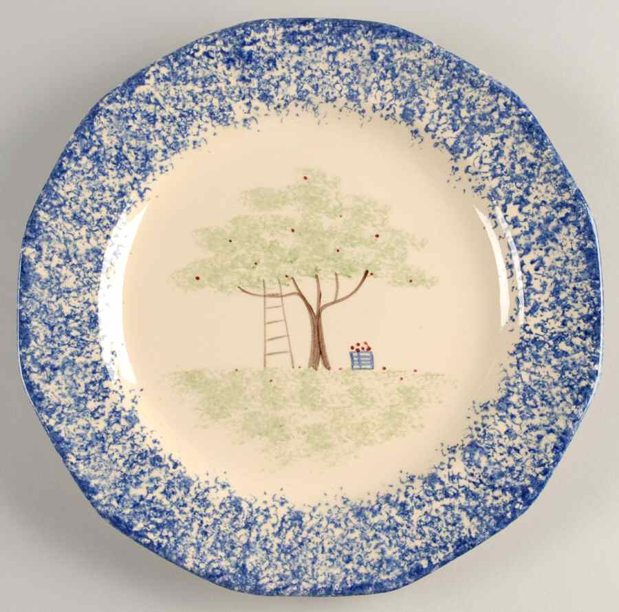 Molly's Cows Blue Dinner Plate by Molly Dallas-1