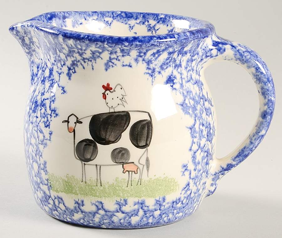 Molly's Cows Blue 28 Oz Pitcher by Molly Dallas-1