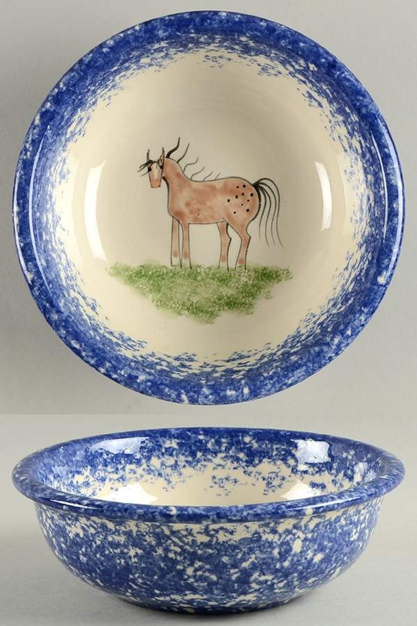 Molly's Cows Blue Coupe Soup Bowl by Molly Dallas-1