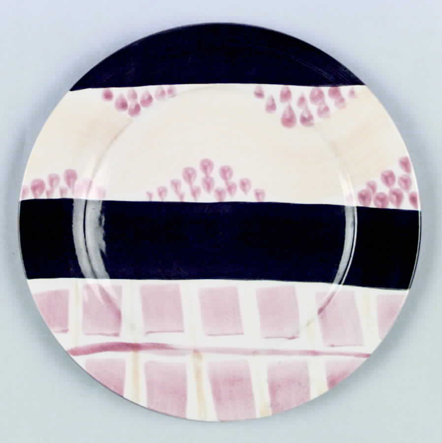 Mallorca Yellow Black Dinner Plate by Mallory-California-1