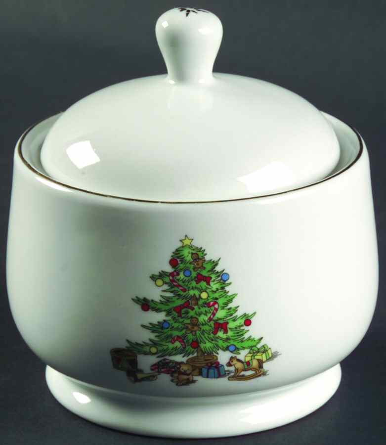 Home For The Holidays (No Gold Band) Sugar Bowl & Lid by Meiwa-1