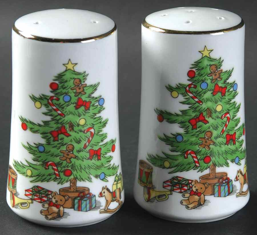 Home For The Holidays (No Gold Band) Salt & Pepper Set by Meiwa-1
