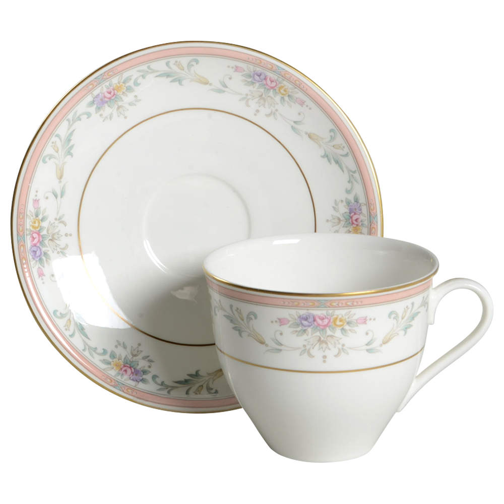 Spring Crest Flat Cup & Saucer Set by Mikasa-1