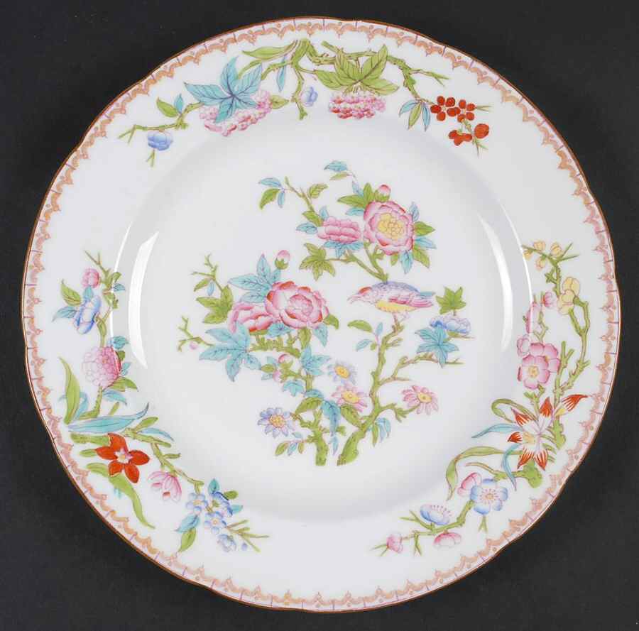 Cuckoo (Scalloped, White, Globe Backstamp) Dinner Plate by Minton-1