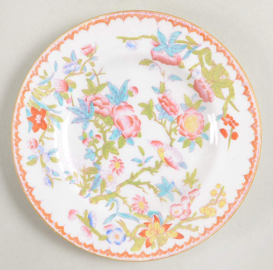 Cuckoo (Smooth, White, Globe Bks) Small Bread & Butter Plate by Minton-1