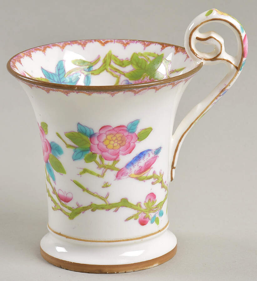 Cuckoo (Smooth, White, Globe Bks) Chocolate Cup by Minton-1