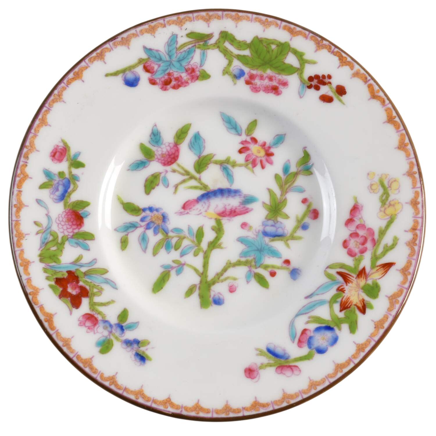 Cuckoo (Smooth, White, Globe Bks) Saucer for Ramekin by Minton-1