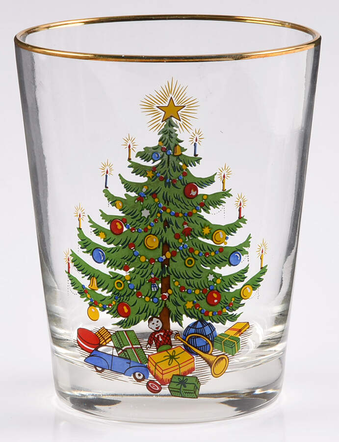 Old Fashioned Christmas Tree Glassware Double Old Fashioned by Moderne-1