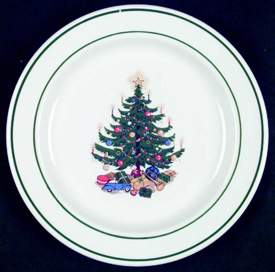 Old Fashioned Christmas Tree Salad Plate by Moderne-1