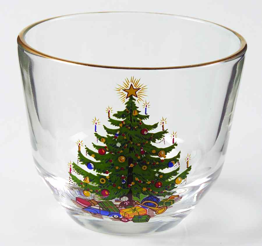 Old Fashioned Christmas Tree Glassware Punch Cup by Moderne-1