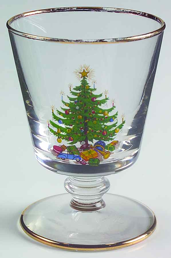 Old Fashioned Christmas Tree 6 Oz Glaassware on the Rocks by Moderne-1